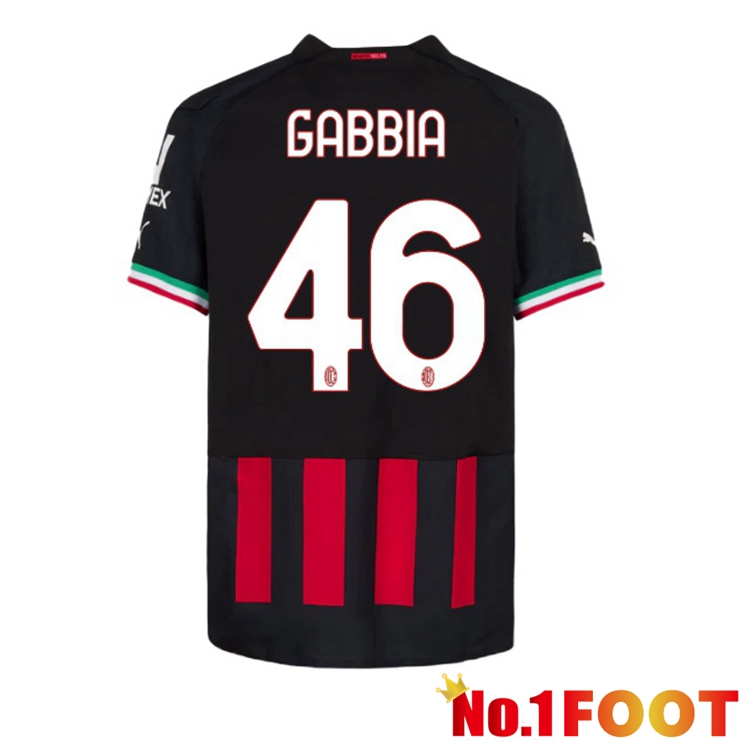 AC Milan (GABBIA 46) Football Jerseys Home Red 2022-2023