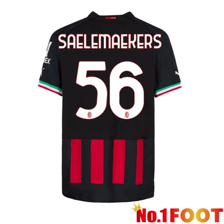 AC Milan (SAELEMAEKERS 56) Football Jerseys Home Red 2022-2023