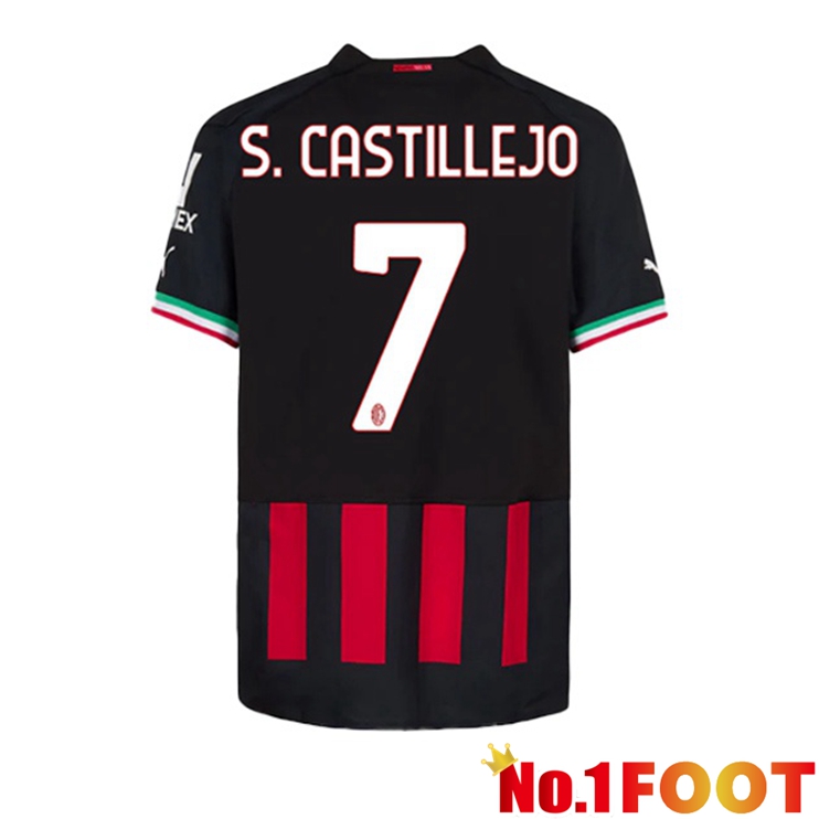 AC Milan (S. CASTILLEJO 7) Football Jerseys Home Red 2022-2023