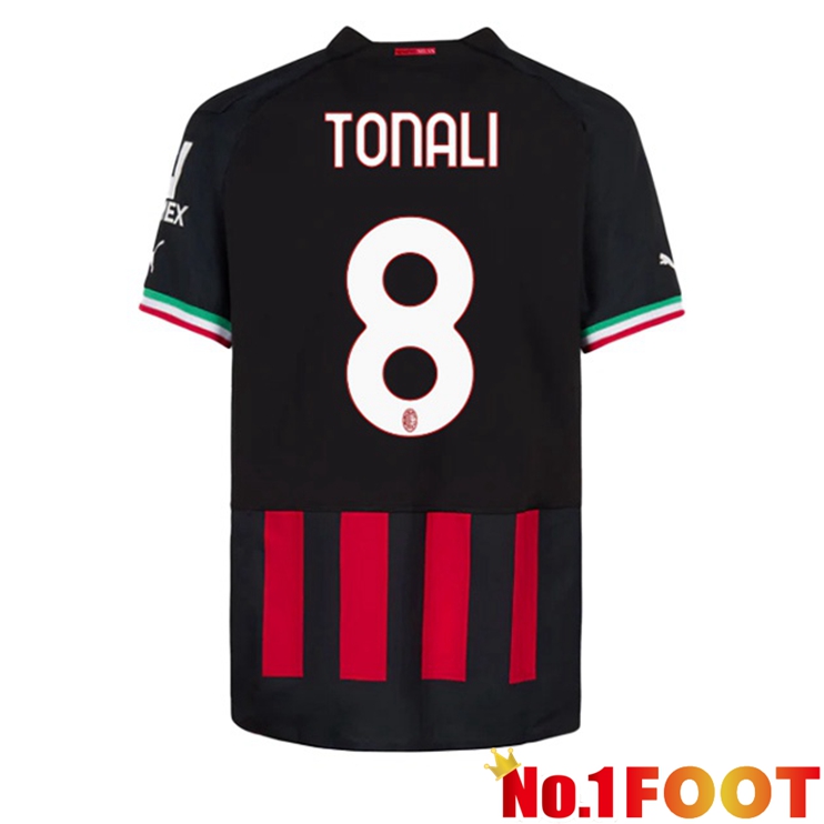 AC Milan (TONALI 8) Football Jerseys Home Red 2022-2023 - Click Image to Close