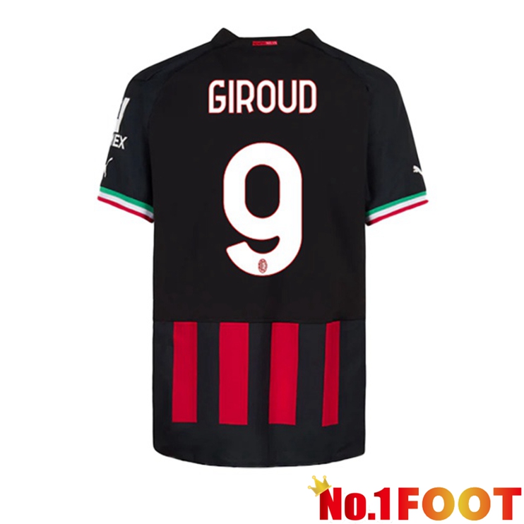 AC Milan (GIROUD 9) Football Jerseys Home Red 2022-2023