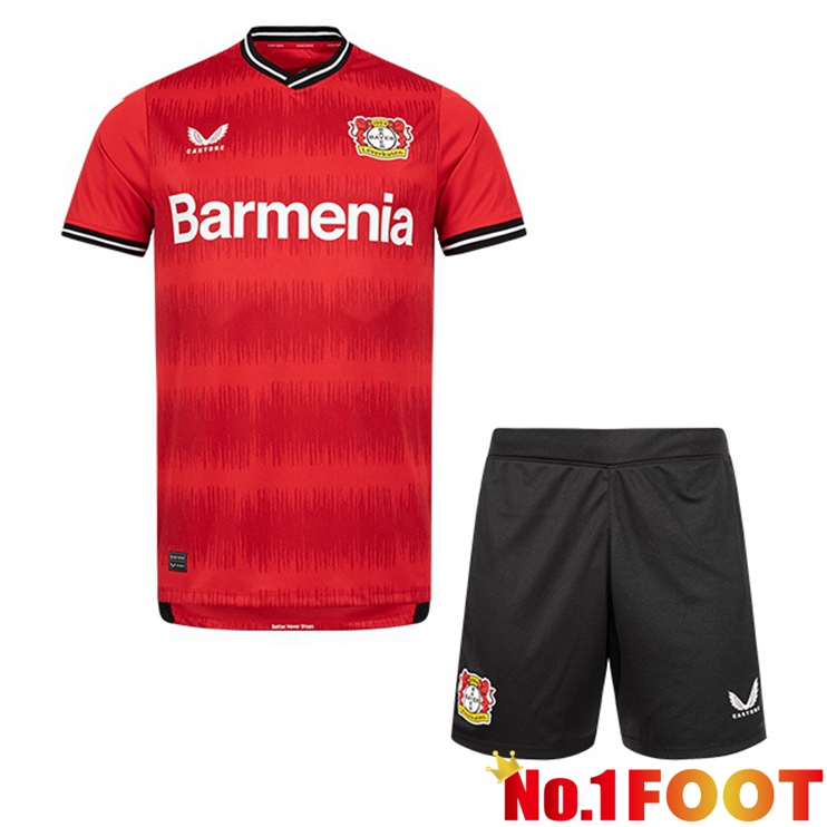 Bayer 04 Leverkusen Kids Football Jerseys Home Red 2022-2023