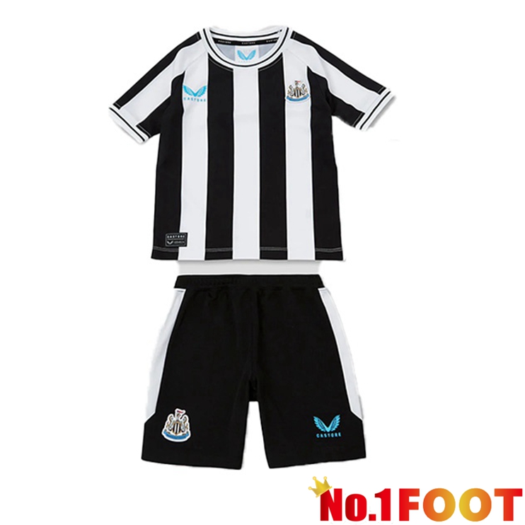 Newcastle United Kids Football Jerseys Home Black White 2022-2023