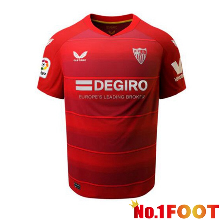 Sevilla FC Football Jerseys Away Red 2022-2023