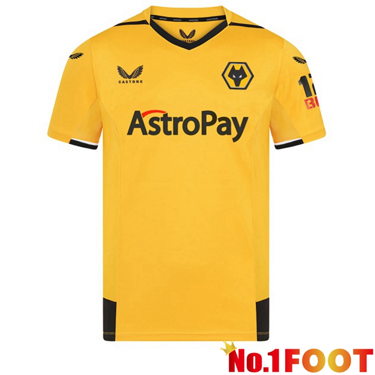 Wolves Football Jerseys Home Yellow 2022-2023