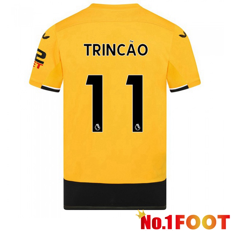 Wolves (TRINCAO 11) Football Jerseys Home Yellow 2022-2023