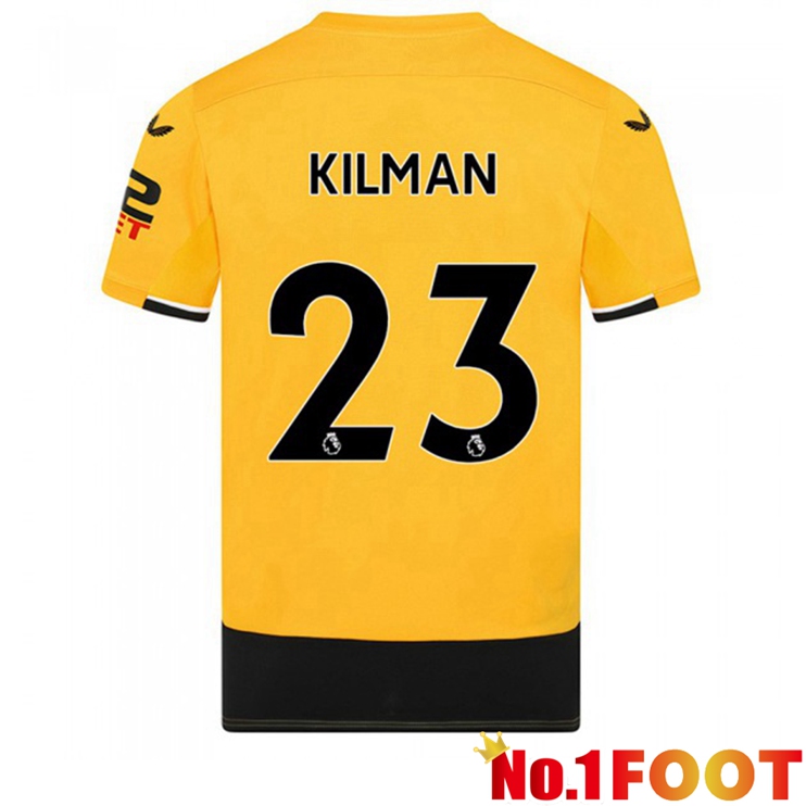 Wolves (KILMAN 23) Football Jerseys Home Yellow 2022-2023