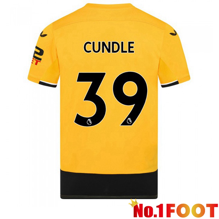 Wolves (CUNDLE 39) Football Jerseys Home Yellow 2022-2023