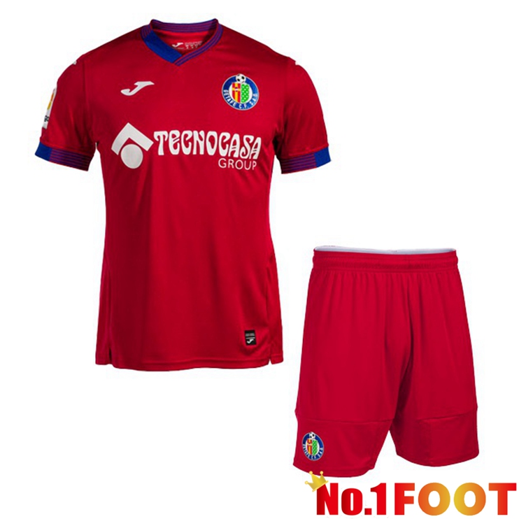 FC Getafe CF Kids Football Jerseys Away Red 2022-2023