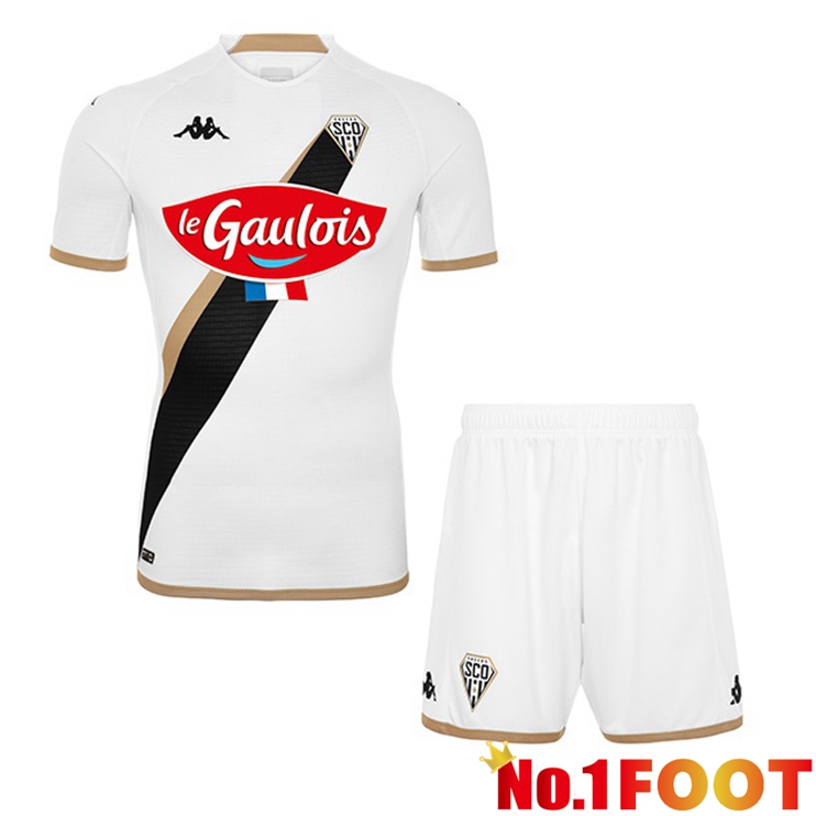 Angers SCO Kids Football Jerseys Away White 2022-2023