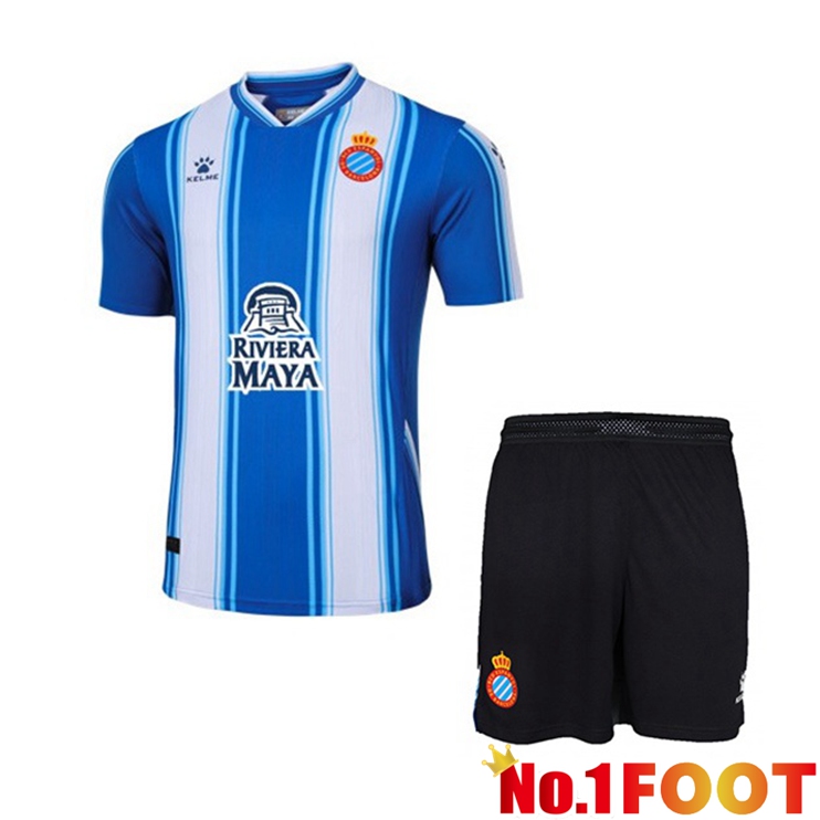 FC RCD Espanyol Kids Football Jerseys Home Blue 2022-2023