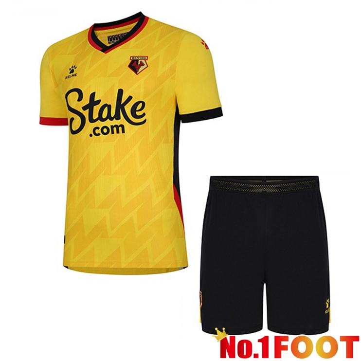 Watford FC Kids Football Jerseys Home Yellow 2022-2023