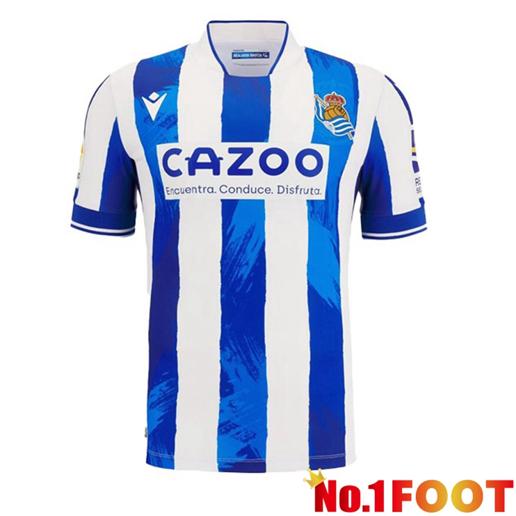 Real Sociedad Football Jerseys Home Blue White 2022-2023 - Click Image to Close