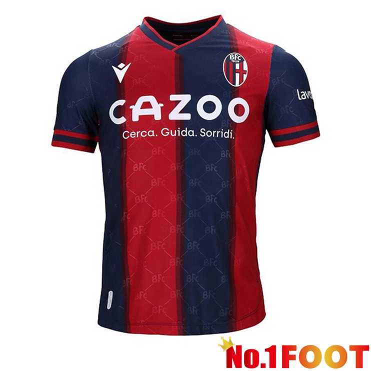 Bologna Football Jerseys Home Red Blue 2022-2023