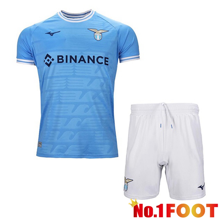 SS Lazio Kids Football Jerseys Home Blue 2022-2023