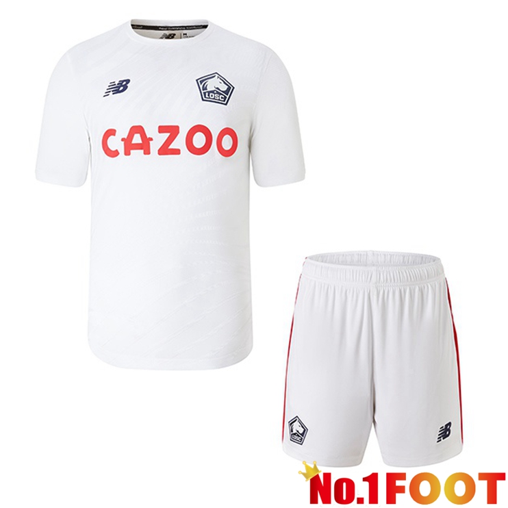 Lille OSC Kids Football Jerseys Away White 2022-2023