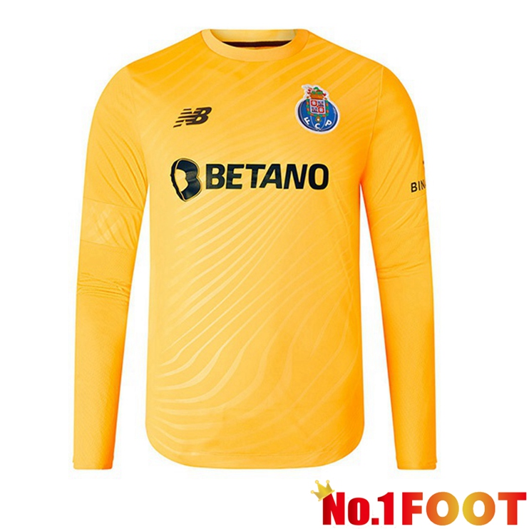 FC Porto Goalkeeper Football Jerseys Long Sleeve Yellow 2022-2023