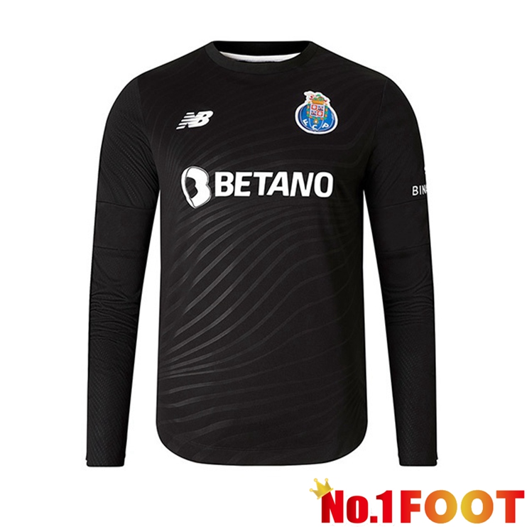 FC Porto Goalkeeper Football Jerseys Long Sleeve Black 2022-2023