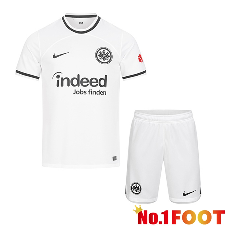 Eintracht Frankfurt Kids Football Jerseys Home White 2022-2023