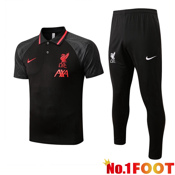 FC Liverpool polo shirt + Pants Black 2022-2023 - Click Image to Close