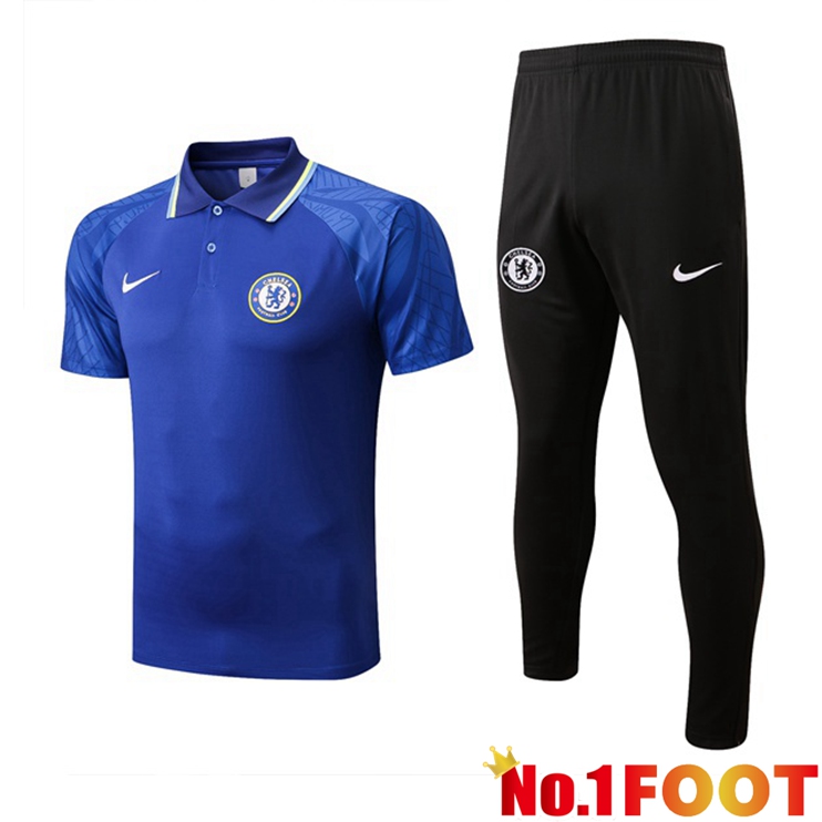 FC Chelsea polo shirt + Pants Blue 2022-2023 - Click Image to Close