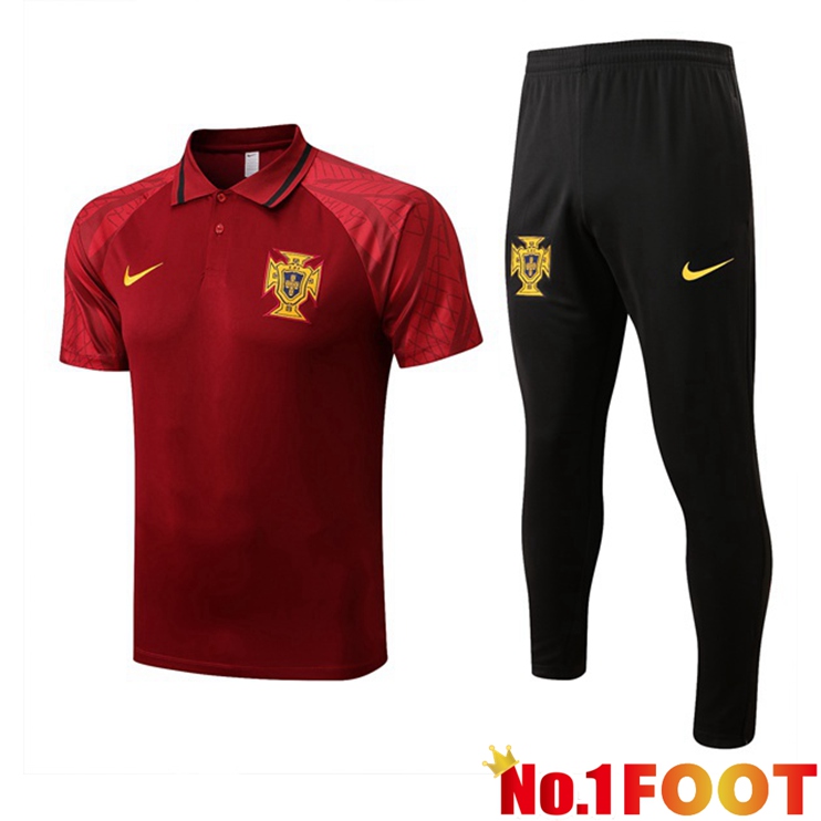 Portugal polo shirt + Pants Red 2022-2023 - Click Image to Close