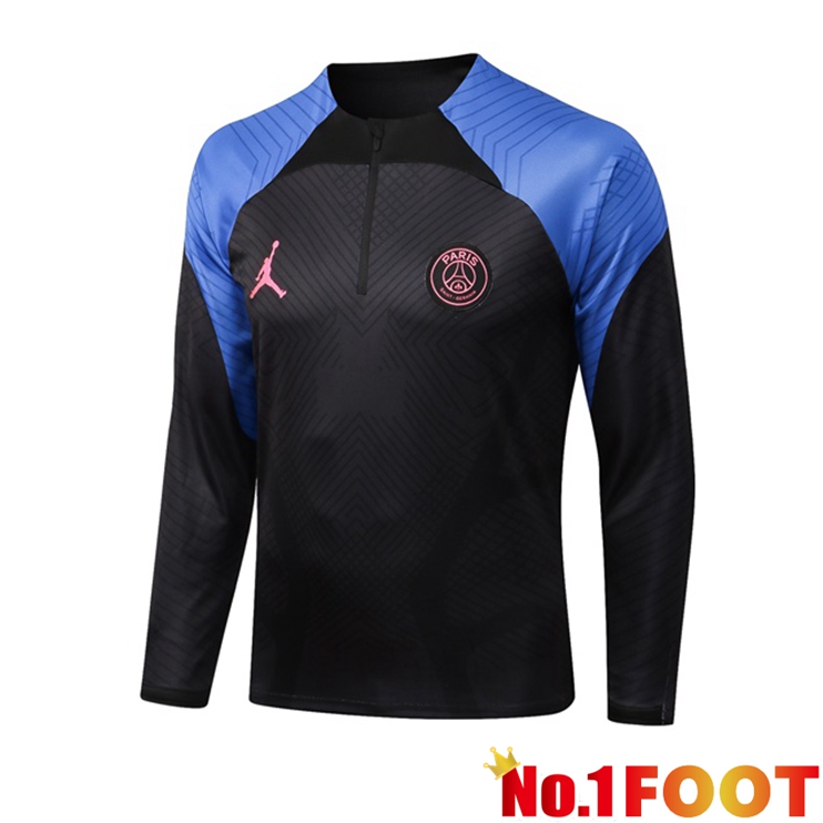 Paris PSG Training Sweatshirt Black Blue 2022-2023