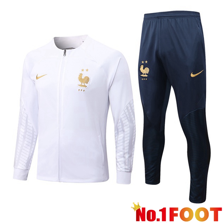 France Training Jacket Suit White 2022-2023