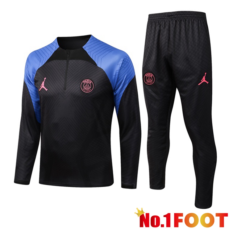 Paris PSG Training Tracksuit Black Blue 2022-2023