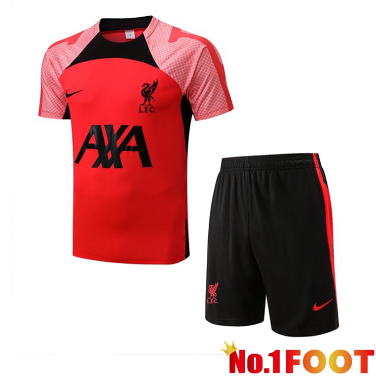 FC Liverpool Training T-Shirts + Shorts Red 2022-2023