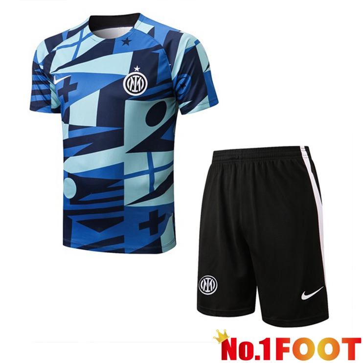 Inter Milan Training T-Shirts + Shorts Blue 2022-2023