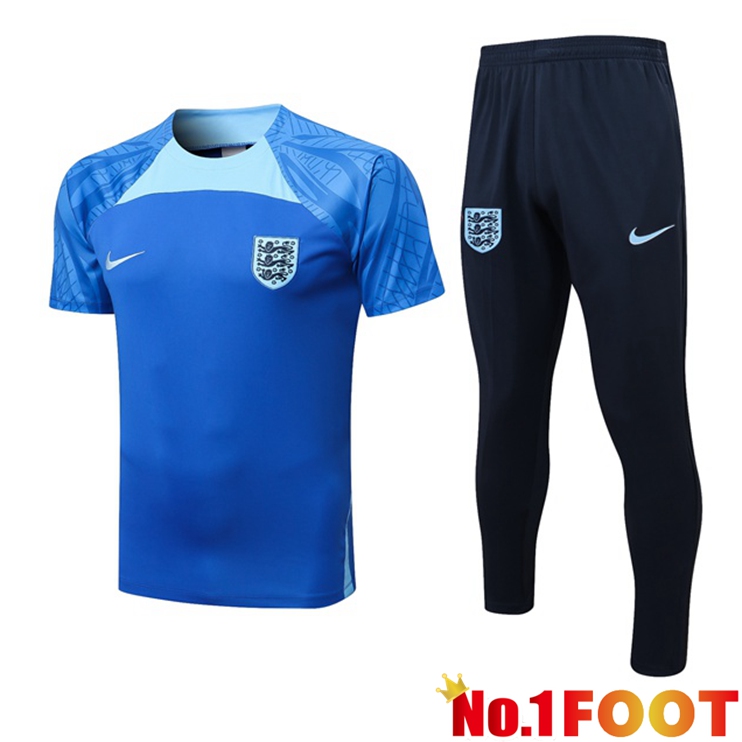 England Training T-Shirts + Pants Blue 2022-2023