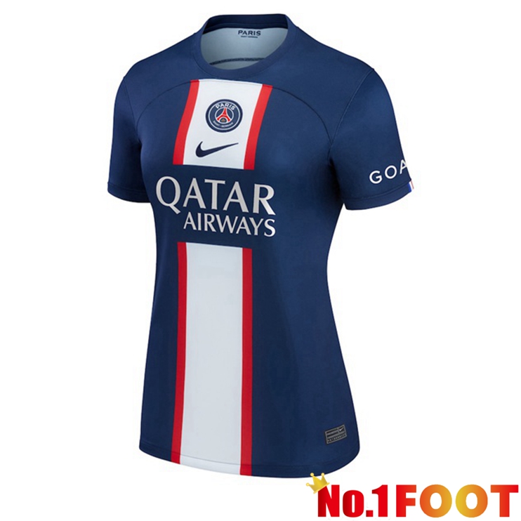 Paris PSG Women Football Jerseys Home Blue Royal 2022-2023