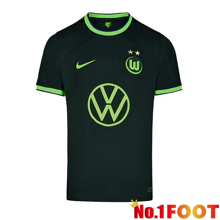 Vfl Wolfsburg Football Jerseys Away Black 2022-2023