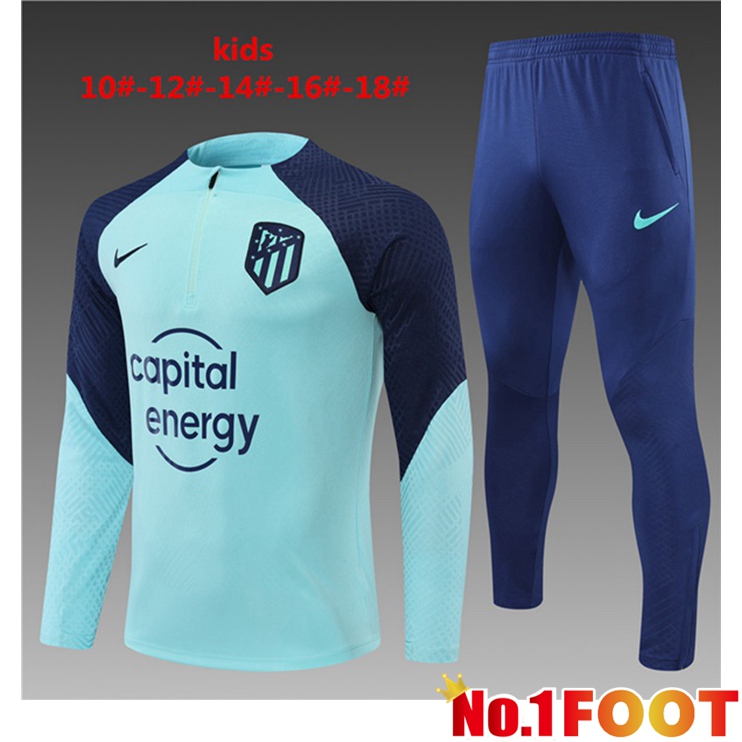 Atletico Madrid Kids Training Tracksuit Blue 2022-2023