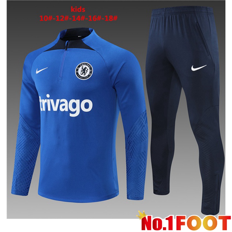 FC Chelsea Kids Training Tracksuit Blue 2022-2023