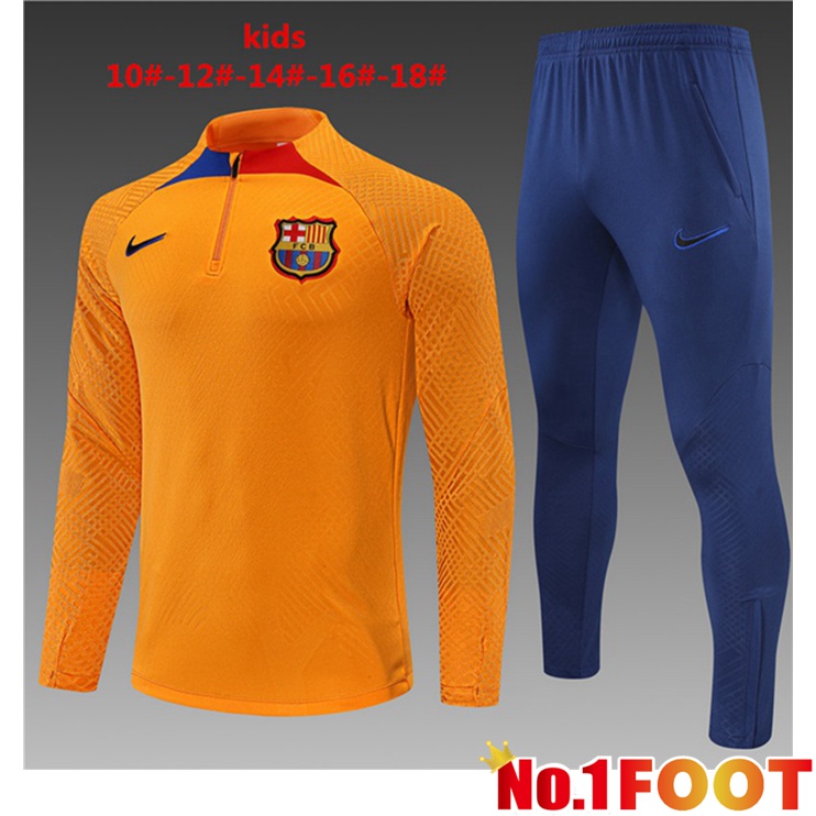 FC Barcelona Kids Training Tracksuit Yellow 2022-2023