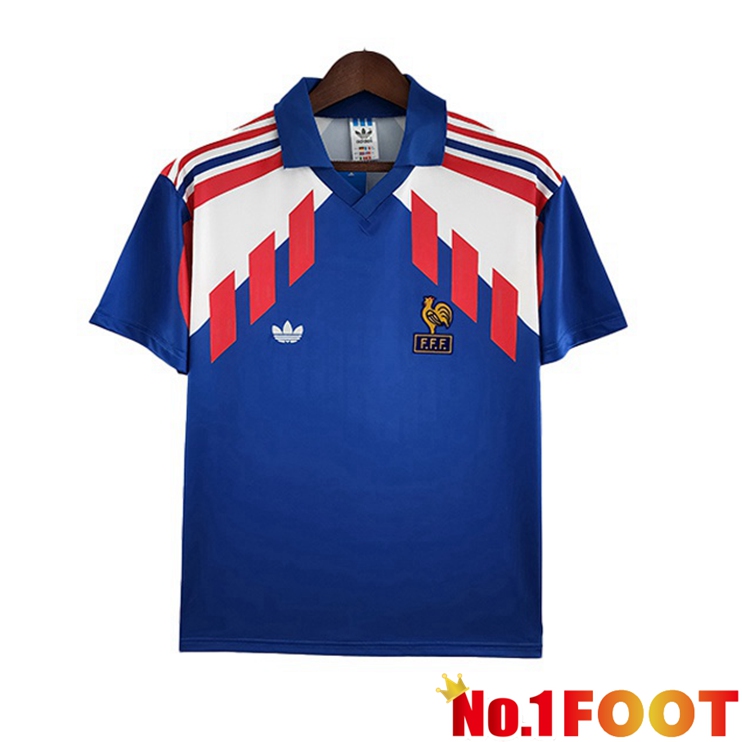 France Retro Football Jerseys Home Blue 1988-1990