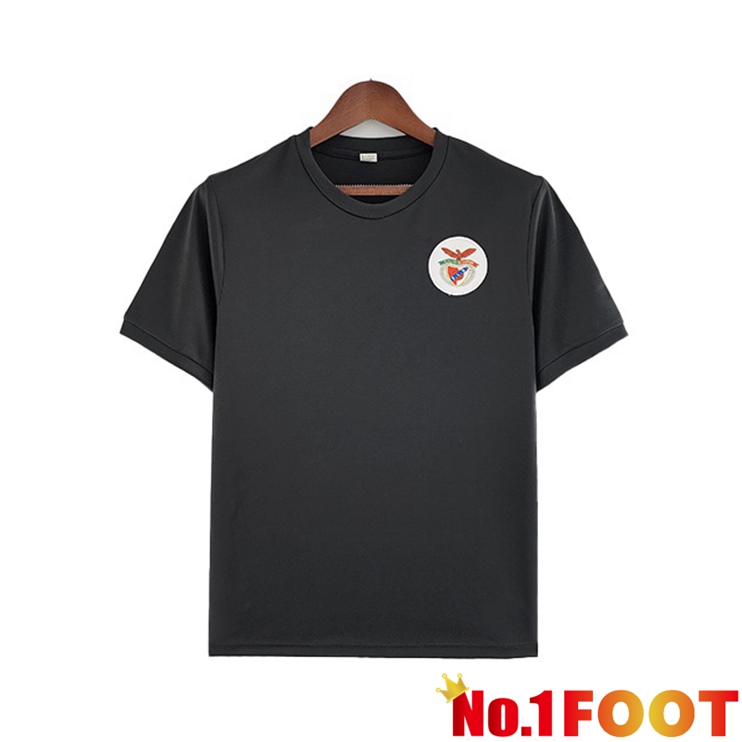 S.L Benfica Retro Football Jerseys Away Black 1973-1974