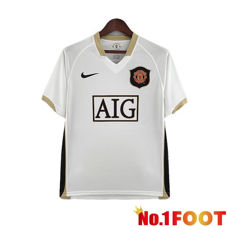 Manchester United Retro Football Jerseys Away White 2006-2007