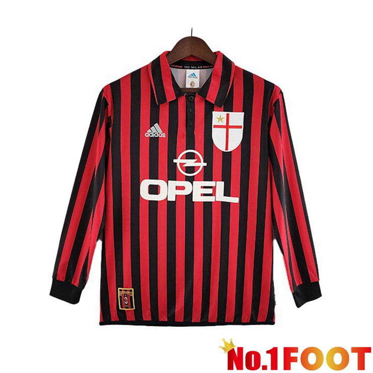 AC Milan Retro Football Jerseys Home Red 1999-2000