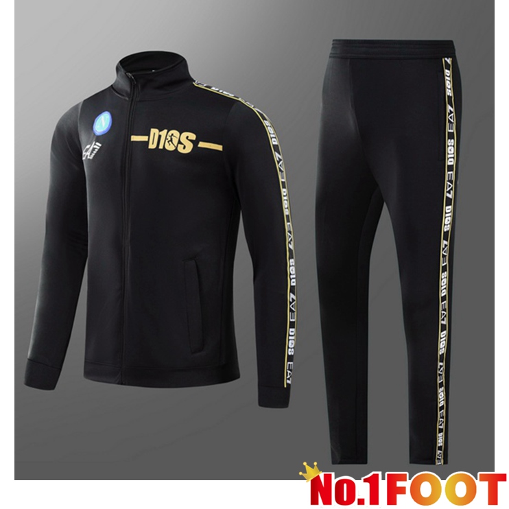 SSC Napoli Kids Training Tracksuit Black 2022-2023 - Click Image to Close