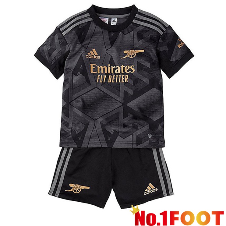 Arsenal Kids Soccer Jersey Away Black 2022/2023