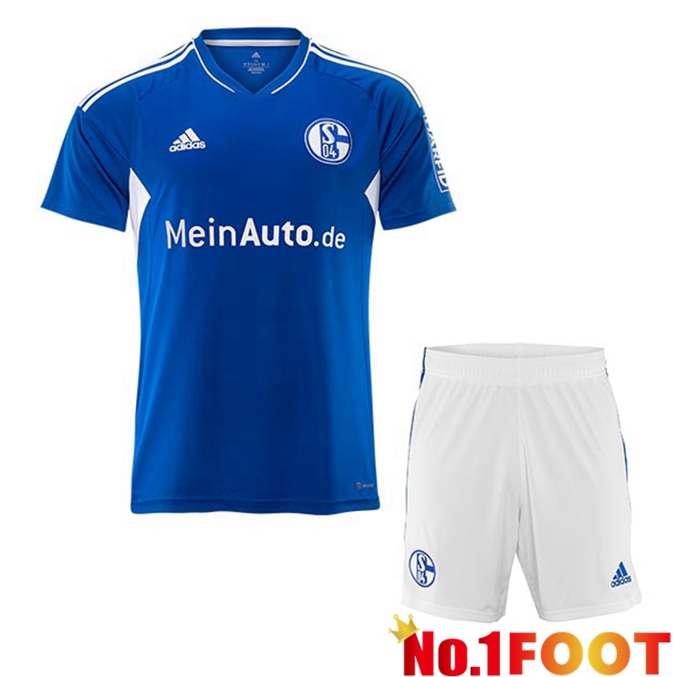 Schalke 04 Kids Soccer Jersey Home Blue 2022/2023