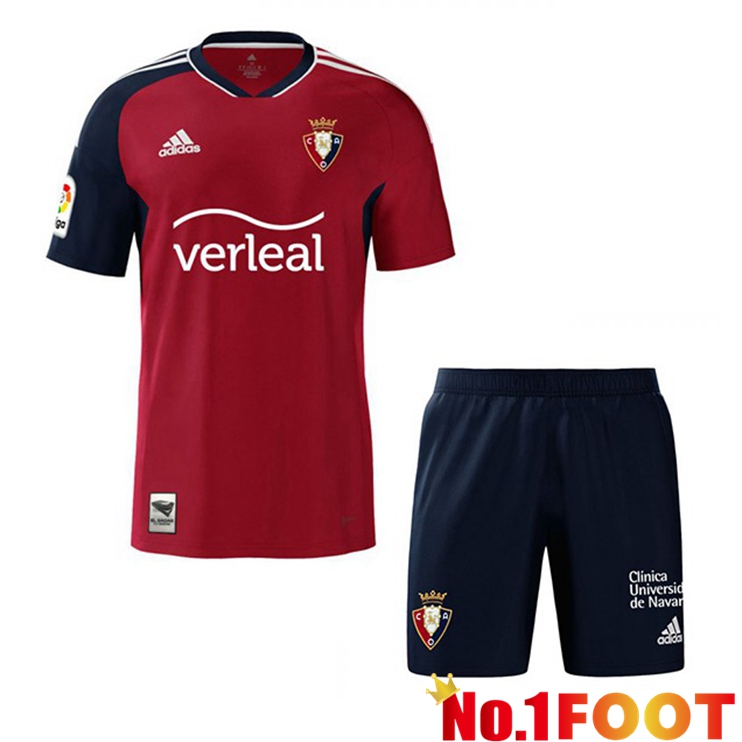 CA Osasuna Kids Soccer Jersey Home Red 2022/2023