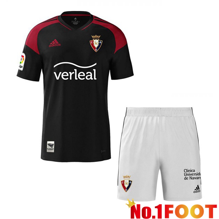 CA Osasuna Kids Soccer Jersey Away Black 2022/2023 - Click Image to Close