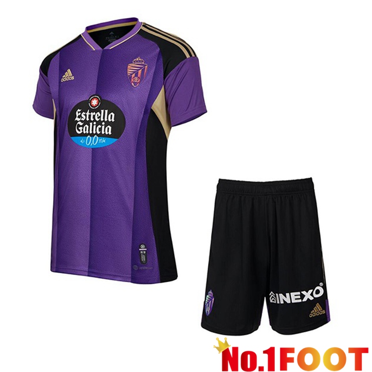 Real Valladolid Kids Soccer Jersey Away Purple 2022/2023