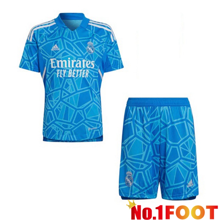 Real Madrid Kids Goalkeeper Jersey Blue 2022/2023