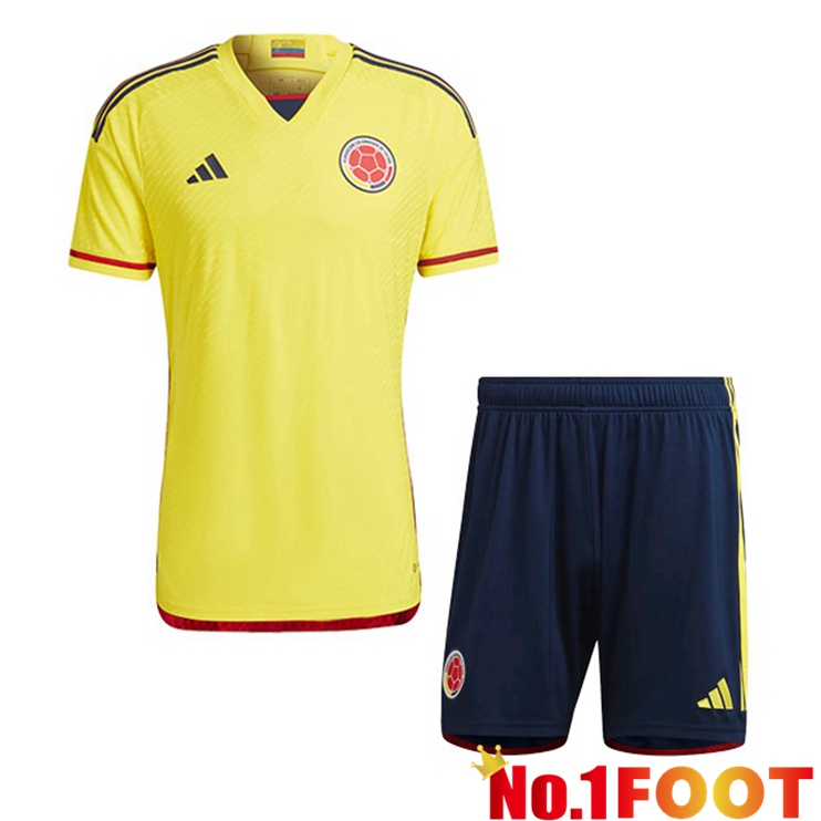 Colombia Kids Soccer Jersey Home Yellow 2022/2023 - Click Image to Close