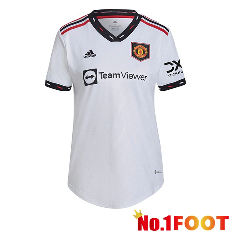 Manchester United Womens Soccer Jersey Away White 2022/2023